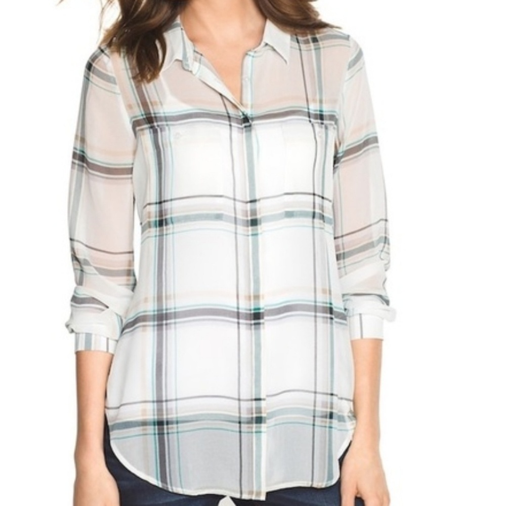 White House Black Market Sheer Blouse